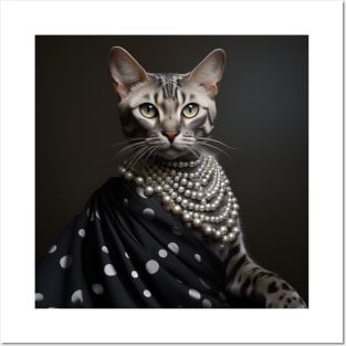 Opulent Silver Bengal Cat Posters and Art